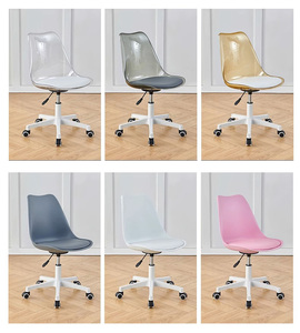 Elevador giratorio para el hogar, silla de ordenador, silla elevadora de plástico transparente, silla de comedor Simple, muebles con polea, ocio - Product Image 6