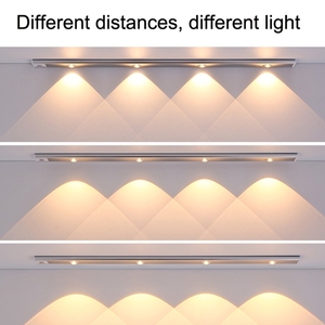 Barra de luz LED inteligente ultrafina de alta calidad con sensor de cuerpo humano, longitud: 40cm espacio plata <span class=keywords><strong>libro</strong></span> <span class=keywords><strong>linterna</strong></span> ornamento soporte LED - Product Image 4