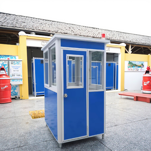 Portable Waterproof Security Guard Kiosk Sentry Box Quick Install for Office Building Tiny Home Made Sandwich Panel for Outdoor