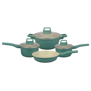 MUSHANG BOREINE OEM Ocean Wave Series Lot de 7 batteries de cuisine en aluminium moulé sous pression sans PFAS - Product Image 1