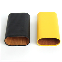Estuche de Piel Sintética para Cigarros Pequeños, Humidor de Viaje de Piel de Primera Calidad