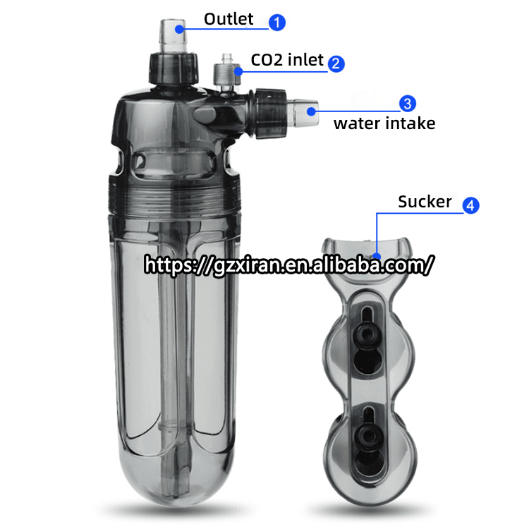 CO2 Art in Tank Bazooka Flux Difusor de CO2 Pequeño hasta 65 gal
