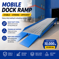 Rampe de chargement pour chariot élévateur d'entrepôt, plateforme mobile portable pour la manutention des conteneurs, capacité 8T 10T 12T