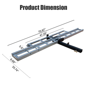 Porte-moto en aluminium robuste, capacité 500 lb, avec <span class=keywords><strong>rampe</strong></span> de chargement pour attelage de 2 pouces, SUV, camion, camping-car - Product Image 2