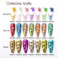 Pigment de paillettes pour ongles en cristal, super brillant, effet miroir chromé, art holographique, effet miroir solide, poudre de pigment arc-en-ciel pour ongles