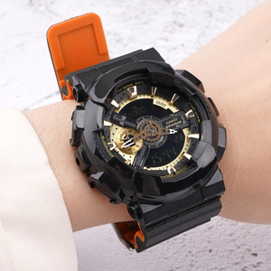 Bracelet de montre en silicone souple bicolore en résine, vente en gros d'usine, 16 mm, compatible GA100 GA110 GA120 GA300 GA400 GA700 - Product Image 6