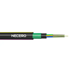 Necero-cable de fibra óptica trenzado GYFTY53/GYFTY, 20 años, fábrica óptica, enterrada directamente al aire libre