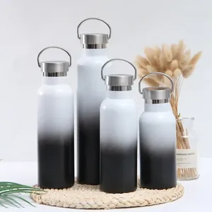 Bouteille d'eau isotherme en acier inoxydable, thermos de sport pour l'extérieur, gobelet pour thé chaud et café, portable, sans logo - Product Image 1