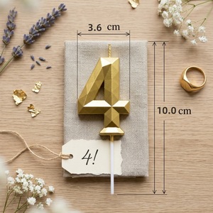 Corona de cumpleaños estilo diamante dorado con lazo, vela digital para decoración de pasteles, soporte para pastel - Product Image 3