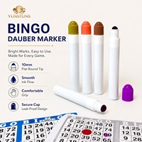 Marqueurs de bingo personnalisés 12 ml, encre à base d'eau, pointe éponge ronde de 10 mm, séchage rapide, sans fuite, pour clubs de bingo et événements caritatifs