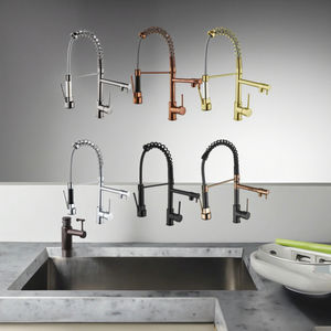 适用于FLG高品质黄铜单孔发光二极管拉出式水龙头多色系列温泉设计中国制造厨房用 - Product Image 5