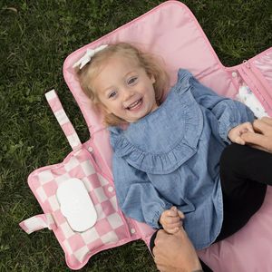 Xách tay tã thay đổi pad có thể gập lại không thấm nước thay đổi Mat di động thay đổi Pad cho du lịch thay đổi pad với khăn lau túi - Product Image 4