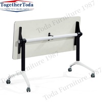 Mobilier de bureau Accueil Loisirs Conférence Formation Réglable Portable Étudiant Bureau D'école Avec Roues Table Mobile Pliante
