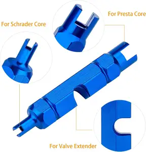 알루미늄 자전거 프레스타 밸브 스템 제거 도구 프레스타 슈레이더 밸브 코어 리무버