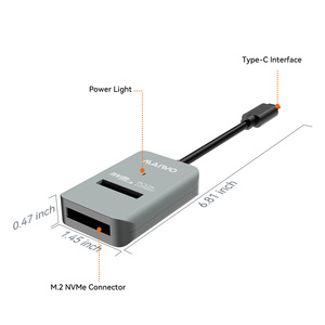 Boîtier <span class=keywords><strong>NVMe</strong></span> <span class=keywords><strong>USB</strong></span>-C 10 Gbps sans outil, adaptateur <span class=keywords><strong>M2</strong></span> pour disques durs 2230 2242 2260 2280 22110, prise en charge UASP TRIM, externe, plastique <span class=keywords><strong>M2</strong></span> - Product Image 3