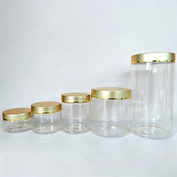 Bouteille Vide en Plastique PET Transparent Écologique 100/200/300/400/500 ml pour Alimentaire, Miel et Biscuits