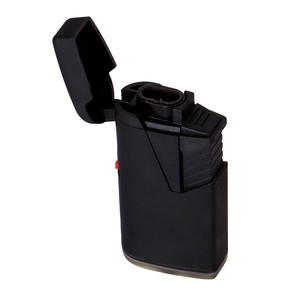 Briquet électronique rechargeable en plastique à double flamme tendance, coupe-vent, à ouverture rabattable - Product Image 3