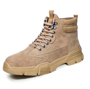 Chaussures de sécurité respirantes HPS0306 en daim noir pour électricien, isolation 6000V, coloris noir, marron, gris désert, montantes - Product Image 3