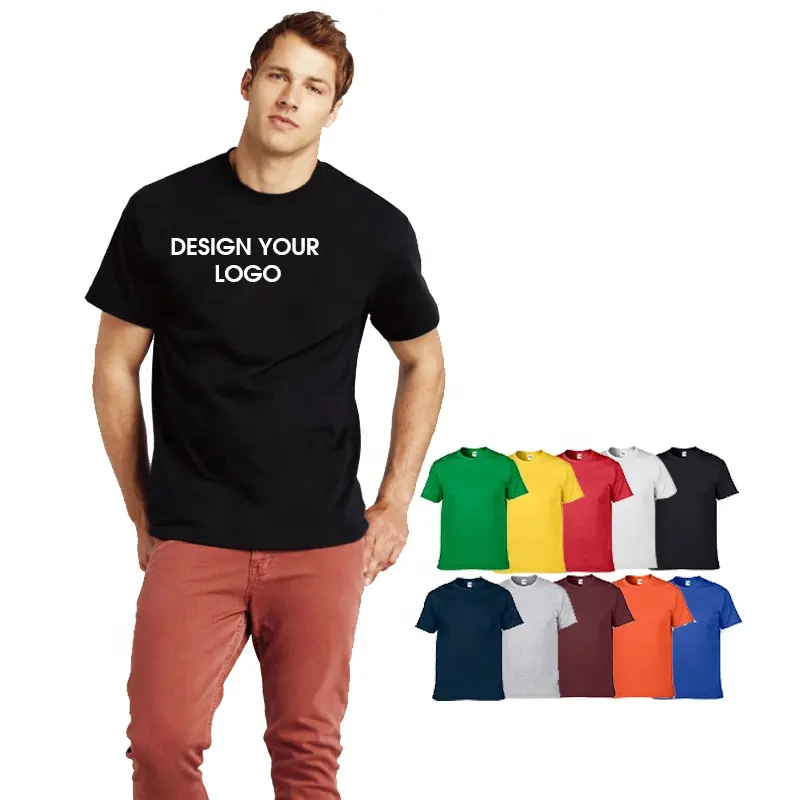 Vente en gros T-shirts vierges surdimensionnés de haute qualité 210 g/m² T Shirt personnalisé uni en coton 100% pour hommes