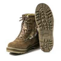 Bottes tactiques US Camouflage Leather Green Combat Bottes de randonnée tactiques légères avec fermeture éclair
