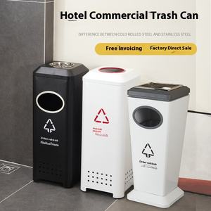 Vestíbulo del <span class=keywords><strong>hotel</strong></span> Cubo de basura de acero inoxidable de pie Pasillo Ascensor Entrada Cenicero vertical Sensor para centros comerciales Uso de oficina - Product Image 5