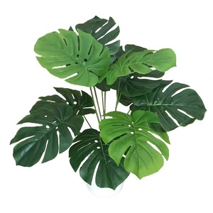 Lá Cọ Nhân Tạo Lá Nhiệt Đới Vàng Có Cuống Lá Rừng Cho Bữa Tiệc Bãi Biển Em Bé Tắm Trang Trí Sinh Nhật Đám Cưới - Product Image 5