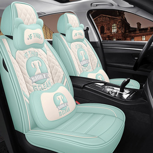 Полный комплект универсальных чехлов на автомобильные сиденья из ПВХ и кожи 5d с подушкой для автомобильного сиденья автомобильные аксессуары - Product Image 1