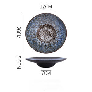 Assiette à soupe pour pâtes en céramique en forme <span class=keywords><strong>de</strong></span> <span class=keywords><strong>chapeau</strong></span> <span class=keywords><strong>de</strong></span> <span class=keywords><strong>paille</strong></span> Assiette à pâtes profonde italienne Assiettes à <span class=keywords><strong>d</strong></span>îner en porcelaine pour restaurant - Product Image 6