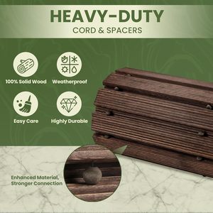 Pasarela de Madera para Jardín, Camino Decorativo para Patio Exterior, Pasarela para Bodas y Fiestas, Rectangular, Resistente a la Intemperie, Fácil de Instalar - Product Image 5