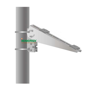 Soporte de Pared/Asteroide para Panel Solar de Aluminio Anodizado Plateado Natural con Ángulo Ajustable para Interiores/Exteriores, Soporte PTZ Antiexplosión - Product Image 1