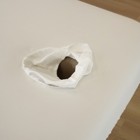 Table de Massage professionnelle blanche drap-housse couvre-lit réutilisable avec trou de tête bordure élastique Spa Salon clinique facile à nettoyer