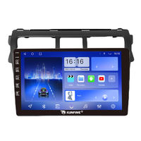 Radio mobil android navigasi GPS, perangkat Headunit 9 inci untuk Toyota vios YARiS 2007-2012, radio mobil android octa-core 2 Din ganda
