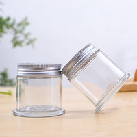 Xypackaging 50ml 50g 1.75oz Pots vides transparents en PET pour échantillons de crème cosmétique et soins de la peau avec couvercles en plastique – Prix de gros