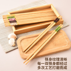 ตะเกียบไม้ไผ่ 10 คู่ ลายหินอ่อน กันลื่น สำหรับใช้ในครัวเรือน - Product Image 3