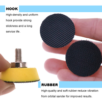 Plaque de support pneumatique de 1,2 pouce (30 mm) avec filetage M6 ou 5/16-24T pour ponceuse à air, pour outils abrasifs, polissage du métal et du bois