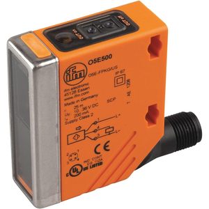 Capteur photoélectrique Ifm O5E500, 25 m, diffuse, sortie SCP, 10-36 V CC, fabriqué en Allemagne - Product Image 1