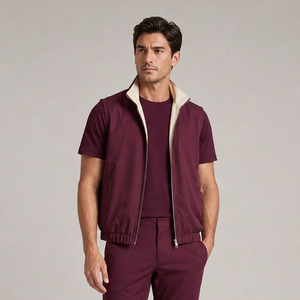 Disponibile Spedizione Rapida Gilet Reversibile da <span class=keywords><strong>Uomo</strong></span> per Esterni Antivento Leggero in Tessuto Nylon <span class=keywords><strong>con</strong></span> Tasche Multiple Traspirante <span class=keywords><strong>con</strong></span> Orlo Elastico - Product Image 5