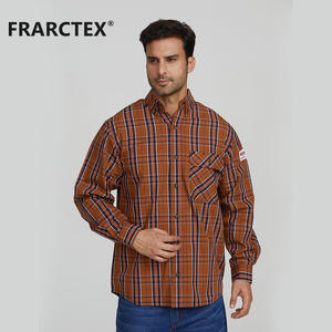 FRARCTEXアメリカ卸売格安ファッションカジュアルFRC耐火作業FRチェック柄シャツ - Product Image 2