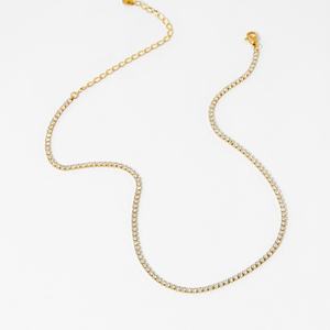 Hip Hop Men Jewelry Gold Plated Stainless Steel Iced Out <b>Cubic</b> <b>Zirconia</b> Tennis Chain <b>Bracelet</b> Necklace Set - Product Image 2