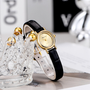 2024 Vintage piccolo <span class=keywords><strong>orologio</strong></span> <span class=keywords><strong>d</strong></span>'<span class=keywords><strong>oro</strong></span> per le donne delicato <span class=keywords><strong>cinturino</strong></span> in <span class=keywords><strong>pelle</strong></span> <span class=keywords><strong>con</strong></span> Retro piccolo quadrante analogico Charm vendita calda per gli studenti - Product Image 4