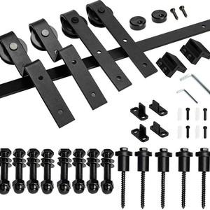 <span class=keywords><strong>Kit</strong></span> complet <span class=keywords><strong>de</strong></span> quincaillerie pour <span class=keywords><strong>porte</strong></span> <span class=keywords><strong>coulissante</strong></span> minimaliste à monorail superposé, avec rail suspendu en acier au carbone - Product Image 3