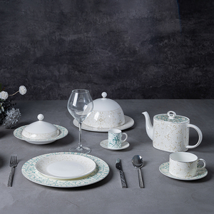 Vaisselle en gros P&T : Tasses et soucoupes à thé modernes en porcelaine fine, mugs verts, ensemble de tasses à café pour hôtels et cafés - Product Image 3