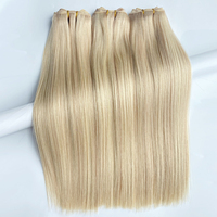 Extension de trame de machine de cheveux humains alignés à double cutical vierge invisible de qualité supérieure au prix de gros