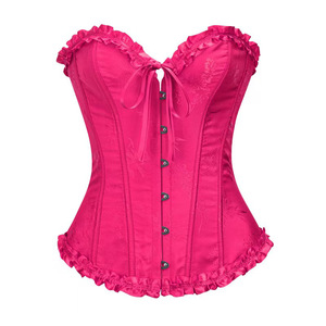 Corsets en dentelle de style européen et américain en gros, sexy, avec bretelles adhésives, gainants, soutien abdominal et pectoral, corsets ajustés - Product Image 2
