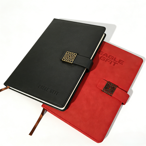 Carnet de notes de bureau en cuir PU à couverture rigide A5 avec logo personnalisé - Cadeau couleur personnalisée - Product Image 4