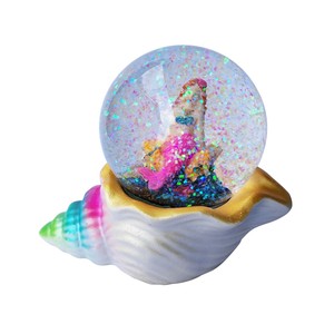 Bola de Nieve Creativa con Diseño de Sirena, Globo de Agua Personalizado en Resina 3D, Recuerdos de Conchas, Adornos de Bola de Nieve de Cristal - Product Image 3