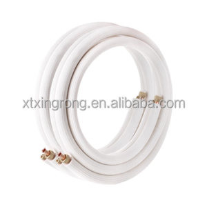 Jeu de lignes en cuivre de bonne qualité et à bon prix 1/2 "3/8" 10m 20m 30m tuyau en cuivre isolé <span class=keywords><strong>pour</strong></span> climatiseur - Product Image 1