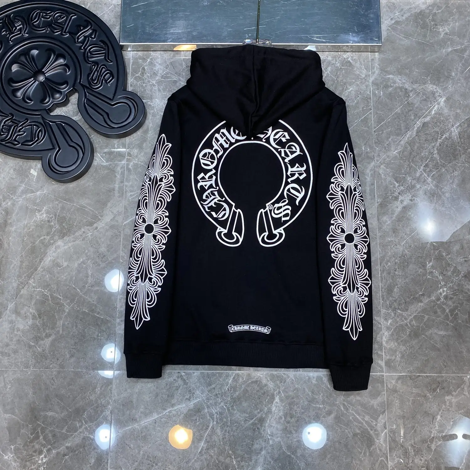 21SS genuine Crocus Jupiter scroll logo simple classic hooded sweatshirt men and women with the same paragraph tops