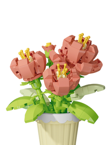 Set de Bloques de Construcción de Lirios Blancos en Maceta |   Kit de Ladrillos de Flores Eternas |   Decoración y Regalos Kawaii para el Hogar - Product Image 4