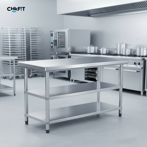 Cft वाणिज्यिक स्टेनलेस स्टील टेबल भारी शुल्क वर्कबेंच वेयरहाउस औद्योगिक उपयोग स्टेनलेस स्टील टेबल - Product Image 1